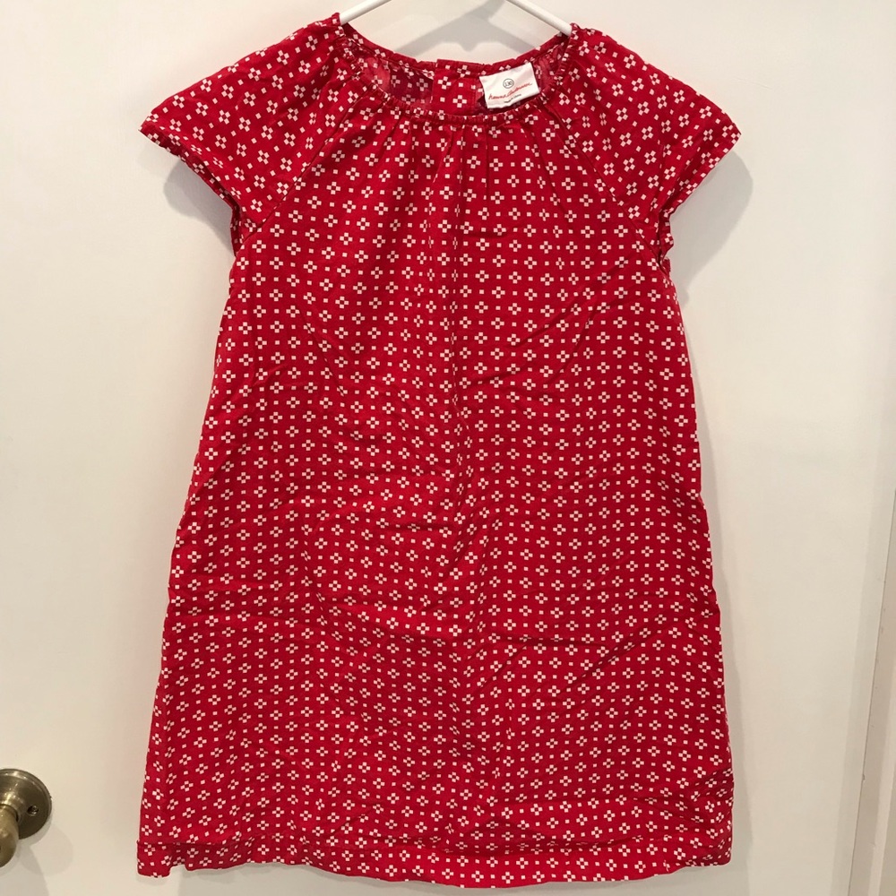 Red Floral Kids Dress